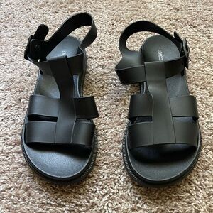 London Rebel Black Sandals for Women
